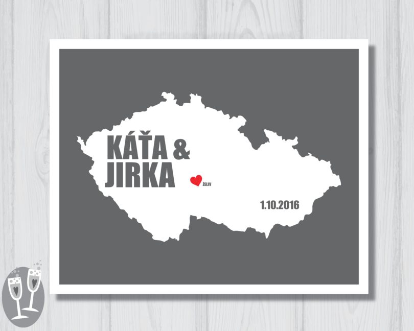 Svatební mapa aneb originální vzpomínka na den D